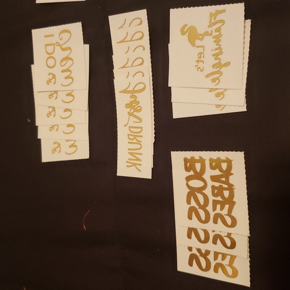 Batchlorette temporary tatoos gold 35 total - Picture 6 of 8